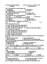 Đề thi chất lượng học kì I môn Sinh học - Mã đề 003